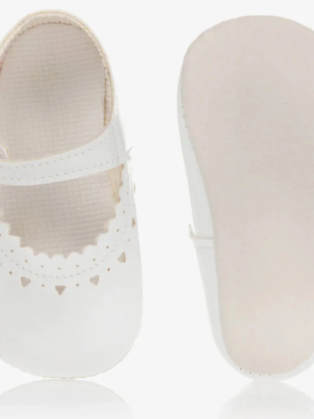 Baypods Baby Girls White Patent Pre-Walker Shoes (Size 9-12M)